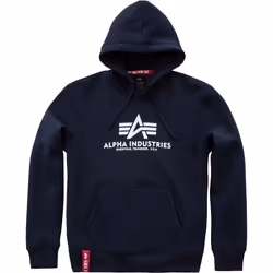 Alpha Industries Basic Chandail à capuchon, bleu, taille S pour Hommes