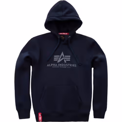 Alpha Industries Basic Chandail à capuchon, bleu, taille S pour Hommes