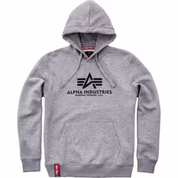 Alpha Industries Basic Chandail à capuchon, gris, taille M pour Hommes