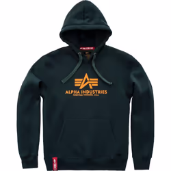 Alpha Industries Basic Chandail à capuchon, vert, taille S pour Hommes