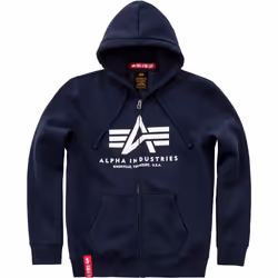 Alpha Industries Basic Zip Hoodie, bleu, taille S pour Hommes