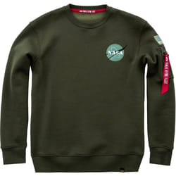 Alpha Industries Space Shuttle Sweat-shirt, vert, taille XS pour Hommes