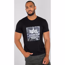 Alpha Industries Camo Block T-Shirt, noir, taille S pour Hommes