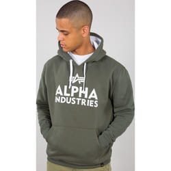 Alpha Industries Foam Print Chandail à capuchon, vert, taille XS pour Hommes