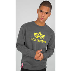 Alpha Industries Basic Sweat-shirt, gris-jaune, taille S pour Hommes