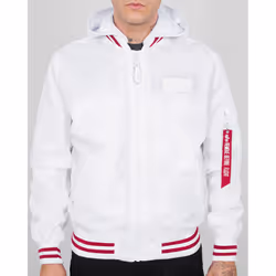 Alpha Industries MA-1 TT Hood Defense Veste, blanc, taille XL pour Hommes