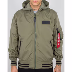 Alpha Industries MA-1 TT Hood Defense Veste, vert, taille M pour Hommes