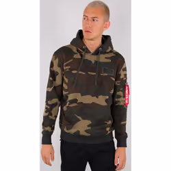 Alpha Industries Back Print Camo Capuche, multicolore, taille S pour Hommes