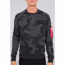 Alpha Industries X-Fit Camo Sweatshirt, noir-multicolore, taille S pour Hommes