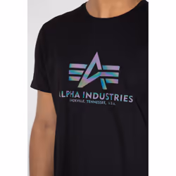 Alpha Industries Basic Rainbow Ref. T-Shirt, noir, taille M pour Hommes