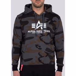 Alpha Industries Basic Camo Capuche, noir-multicolore, taille XS pour Hommes