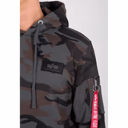 Alpha Industries Back Print Camo Capuche, noir-multicolore, taille XS pour Hommes - Vue supplémentaire 4
