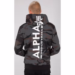Alpha Industries Back Print Camo Capuche, noir-multicolore, taille XS pour Hommes - Vue supplémentaire 5