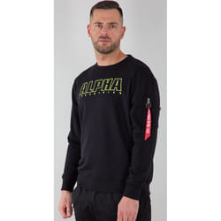 Alpha Industries Alpha Embroidery Pullover, noir, taille S pour Hommes