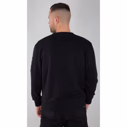 Alpha Industries Alpha Embroidery Pullover, noir, taille S pour Hommes