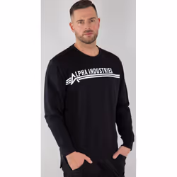 Alpha Industries Pullover, noir-blanc, taille M pour Hommes