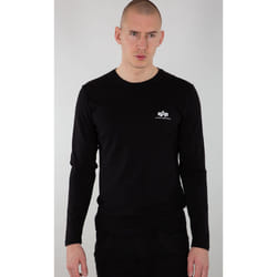 Alpha Industries Back Print Heavy Chemise Longsleeve, noir-blanc, taille 3XL pour Hommes