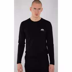 Alpha Industries Back Print Heavy Chemise Longsleeve, noir-blanc, taille 3XL pour Hommes