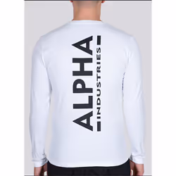 Alpha Industries Back Print Heavy Chemise Longsleeve, noir-blanc, taille M pour Hommes - Vue supplémentaire 4