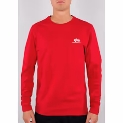 Alpha Industries Back Print Heavy Chemise Longsleeve, blanc-rouge, taille S pour Hommes