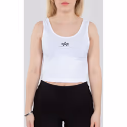 Alpha Industries Basic Crop SL Débardeur dames, blanc, taille L pour Femmes