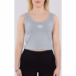 Alpha Industries Basic Crop SL Débardeur dames, gris, taille XS pour Femmes