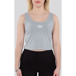 Alpha Industries Basic Crop SL Débardeur dames, gris, taille M pour Femmes