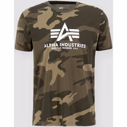 Alpha Industries Basic Camo T-Shirt, vert, taille S pour Hommes