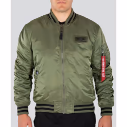 Alpha Industries Alpha College FN Veste, vert, taille S pour Hommes
