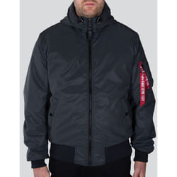 Alpha Industries MA-1 Hooded Reflective Veste, noir, taille M pour Hommes