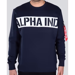 Alpha Industries Printed Stripe Chandail, bleu, taille L pour Hommes