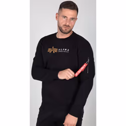 Alpha Industries Label Chandail, noir, taille S pour Hommes