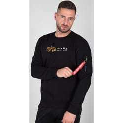 Alpha Industries Label Chandail, noir, taille S pour Hommes