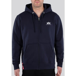 Alpha Industries Basic Sweat à capuche Zip, bleu, taille S pour Hommes