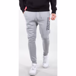Alpha Industries Block-Logo Pantalon de survêtement, gris, taille 2XL pour Hommes