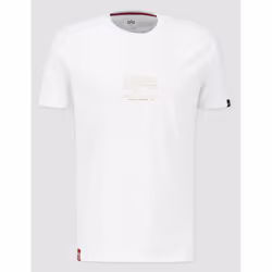 Alpha Industries Basic T ML Foil Print T-shirt, blanc, taille XL pour Hommes