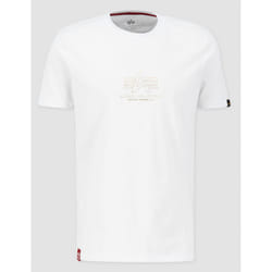 Alpha Industries Basic T ML Foil Print T-shirt, blanc, taille XL pour Hommes