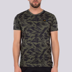 Alpha Industries Tactical Camo T Brushstroke T-shirt, noir-vert, taille XS pour Hommes