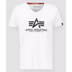 Alpha Industries Basic V-Neck T-shirt, blanc, taille S pour Hommes