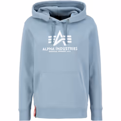 Alpha Industries Basic Chandail à capuchon, gris-bleu, taille S pour Hommes