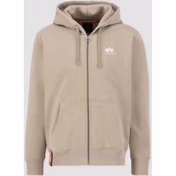 Alpha Industries Basic Sweat à capuche Zip, beige, taille S pour Hommes