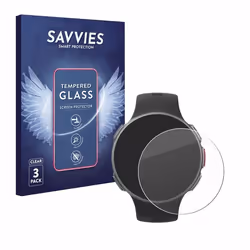 Savvies Verre Trempé pour Polar Vantage V / V Titan (3 Pièces) Vitre Protection Ecran Film Trempé de Verre Dureté 9H