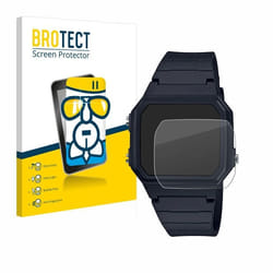 BROTECT Film Protecteur Verre 9H pour Casio Unisex F-91W [Anti-Rayures Transparent]