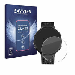 Savvies Verre Trempé pour Garmin Forerunner 235 (3 Pièces) Vitre Protection Ecran Film Trempé de Verre Dureté 9H