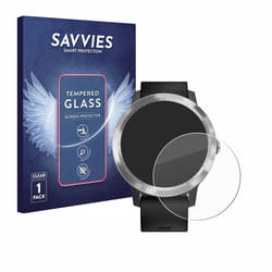 Savvies Verre Trempé pour Garmin Vivoactive 3 / Forerunner 45 / Approach S40 Vitre Protection Ecran Film Trempé de Verre Dureté