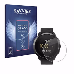 Savvies Verre Trempé pour Suunto 3 Fitness (3 Pièces) Vitre Protection Ecran Film Trempé de Verre Dureté 9H