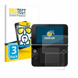 BROTECT Film Protecteur Verre 9H pour Nintendo 3DS XL SPM7800 (3 Pièces) [Anti-Rayures Transparent]