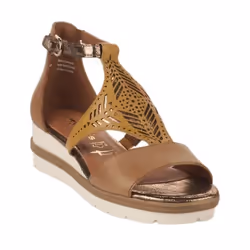 Nu-pieds femme en cuir Tamaris - Jaune - Pointure 36