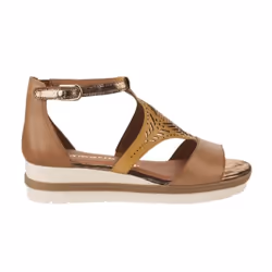 Nu-pieds femme en cuir Tamaris - Jaune - Taille 40