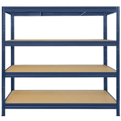Étagère métallique de Rangement renforcée à Charge Extra Lourde, 4 Niveaux, Charge maximale : 1500 kg, Gris, 177 x 160 x 60 cm